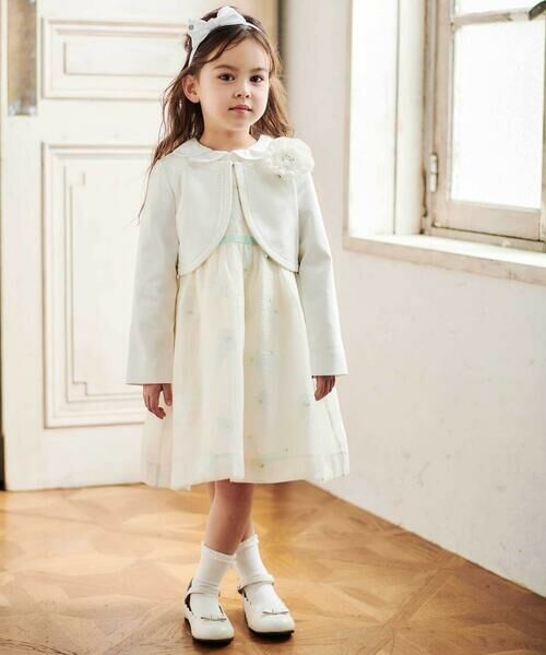 Tartine et Chocolat / タルティーヌ エ ショコラ ドレス | ラメオーガンジーフラワージャンパースカート(100~130cm) | 詳細5