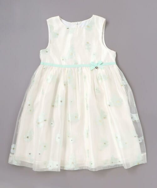 Tartine et Chocolat / タルティーヌ エ ショコラ ドレス | ラメオーガンジーフラワージャンパースカート(100~130cm) | 詳細7