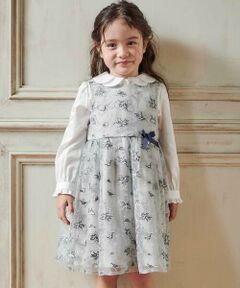 Tartine et Chocolat / タルティーヌ エ ショコラ ドレス | 【日本製】チュール花柄刺しゅうジャンパースカート(110~130cm)