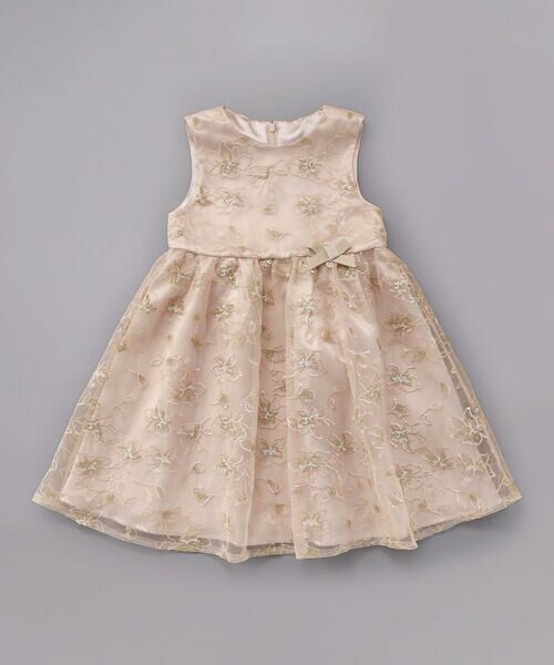 Tartine et Chocolat / タルティーヌ エ ショコラ ドレス | 【日本製】チュール花柄刺しゅうジャンパースカート(110~130cm) | 詳細4