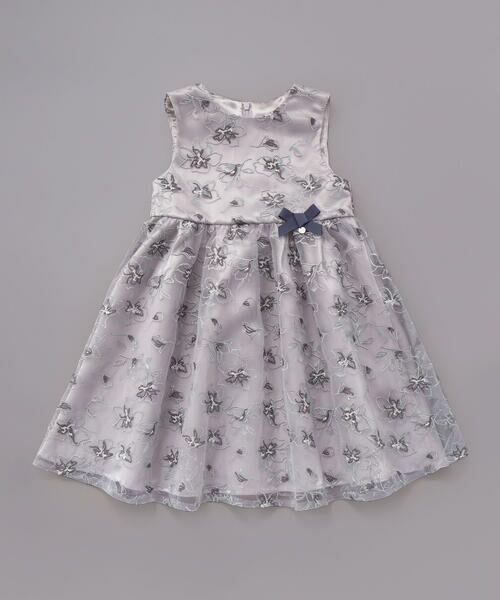 Tartine et Chocolat / タルティーヌ エ ショコラ ドレス | 【日本製】チュール花柄刺しゅうジャンパースカート(110~130cm) | 詳細9
