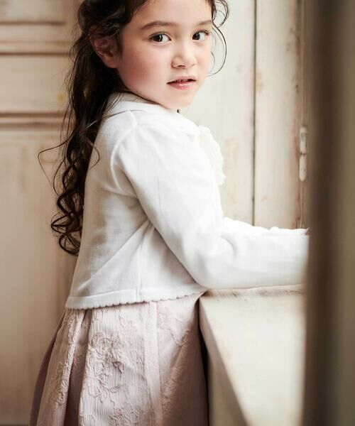 Tartine et Chocolat / タルティーヌ エ ショコラ ドレス | 【日本製】ジャガードフラワータック入りジャンパースカート(110~130cm) | 詳細4