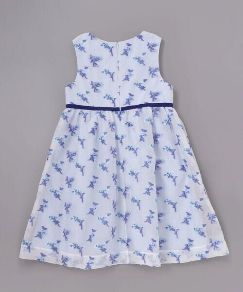 Tartine et Chocolat / タルティーヌ エ ショコラ ドレス | ジャガードフラワーリボン付きジャンパースカート(110~130cm) | 詳細6