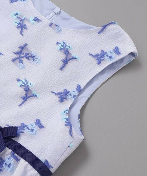 Tartine et Chocolat / タルティーヌ エ ショコラ ドレス | ジャガードフラワーリボン付きジャンパースカート(110~130cm) | 詳細8