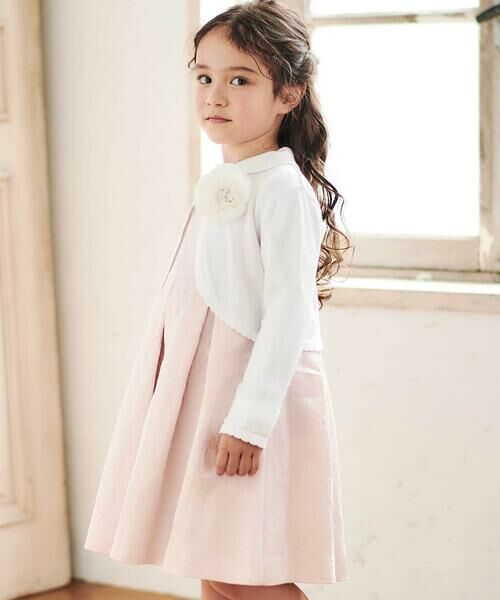 Tartine et Chocolat / タルティーヌ エ ショコラ カーディガン・ボレロ | 【日本製】ロゴチャーム付きニット長袖カーディガン(110~130cm) | 詳細2