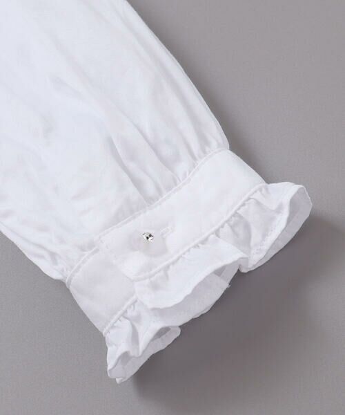 Tartine et Chocolat / タルティーヌ エ ショコラ シャツ・ブラウス | 袖口フリルサテン長袖ブラウス(110~130cm) | 詳細12