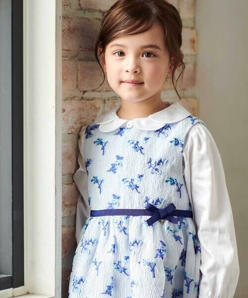 Tartine et Chocolat / タルティーヌ エ ショコラ シャツ・ブラウス | 袖口フリルサテン長袖ブラウス(110~130cm) | 詳細3