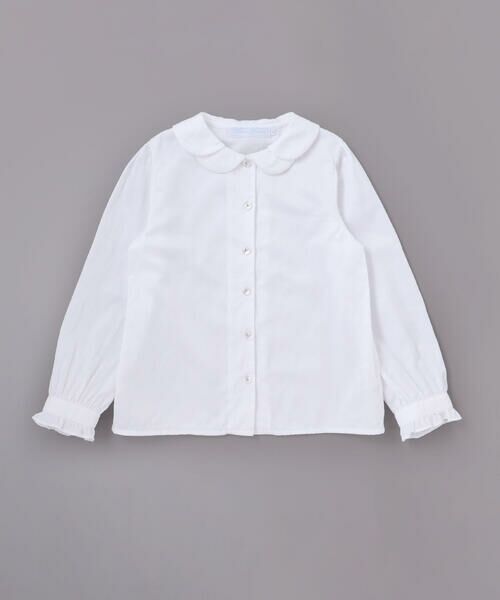 Tartine et Chocolat / タルティーヌ エ ショコラ シャツ・ブラウス | 袖口フリルサテン長袖ブラウス(110~130cm) | 詳細7
