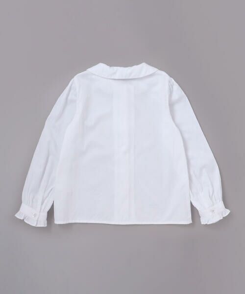 Tartine et Chocolat / タルティーヌ エ ショコラ シャツ・ブラウス | 袖口フリルサテン長袖ブラウス(110~130cm) | 詳細8
