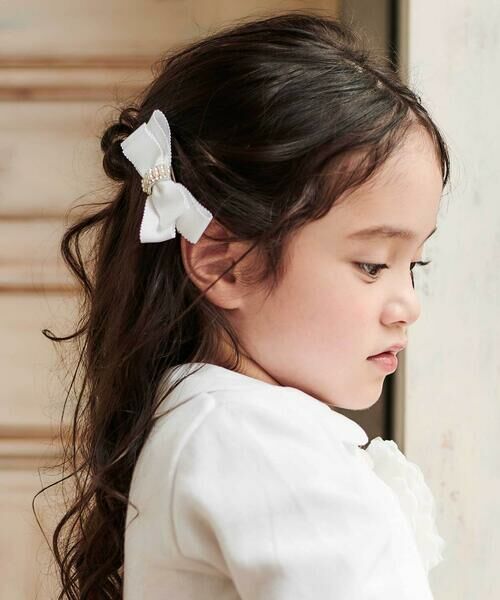 Tartine et Chocolat / タルティーヌ エ ショコラ カチューシャ・カチューム・その他 | ラインストーングログランリボンヘアクリップ | 詳細1