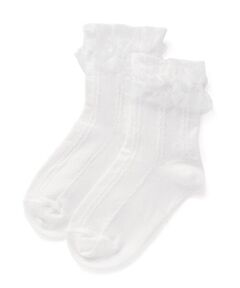 Tartine et Chocolat / タルティーヌ エ ショコラ ソックス | 【日本製】フリル付きシルケットソックス(13~21cm)