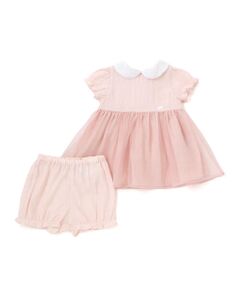 Tartine et Chocolat / タルティーヌ エ ショコラ ベビー・キッズウエア | オーガンジー襟付きパフスリーブワンピース＋ブルマセット ベビー(70~90cm)