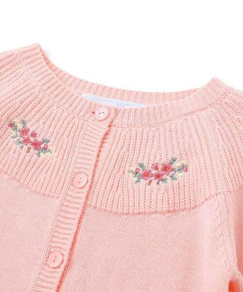 Tartine et Chocolat / タルティーヌ エ ショコラ ベビー・キッズウエア | アクリルコットン刺しゅう編地切り替えカーディガンベビー(70~90cm) | 詳細2