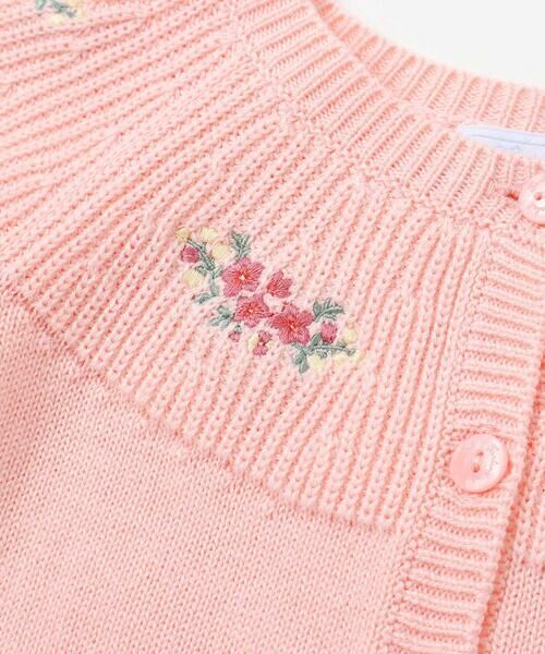 Tartine et Chocolat / タルティーヌ エ ショコラ ベビー・キッズウエア | アクリルコットン刺しゅう編地切り替えカーディガンベビー(70~90cm) | 詳細3