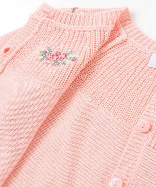 Tartine et Chocolat / タルティーヌ エ ショコラ ベビー・キッズウエア | アクリルコットン刺しゅう編地切り替えカーディガンベビー(70~90cm) | 詳細7