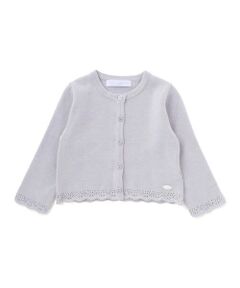 Tartine et Chocolat / タルティーヌ エ ショコラ ベビー・キッズウエア | 【日本製】【お揃い】ドラロン綿飾り編み長袖カーディガン(70-90cm)