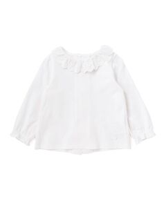 Tartine et Chocolat / タルティーヌ エ ショコラ ベビー・キッズウエア | スーピマコットンバイオシルスムース後ろ開きレース襟ブラウスベビー(70~90cm)
