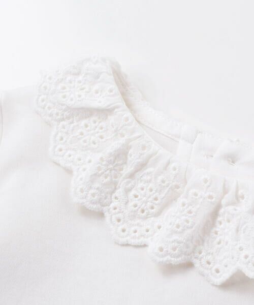 Tartine et Chocolat / タルティーヌ エ ショコラ ベビー・キッズウエア | スーピマコットンバイオシルスムース後ろ開きレース襟ブラウスベビー(70~90cm) | 詳細3