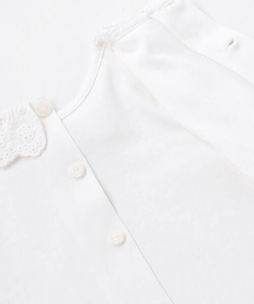 Tartine et Chocolat / タルティーヌ エ ショコラ ベビー・キッズウエア | スーピマコットンバイオシルスムース後ろ開きレース襟ブラウスベビー(70~90cm) | 詳細7