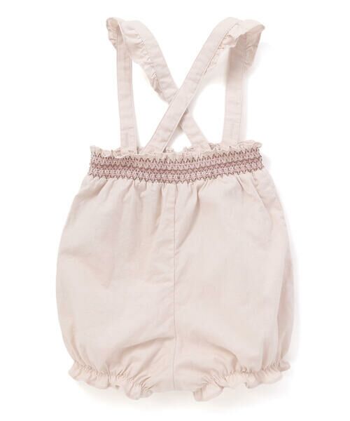 Tartine et Chocolat / タルティーヌ エ ショコラ ベビー・キッズウエア | シーチングスモッキング肩ひも付きブルマベビー(70-90cm) | 詳細1