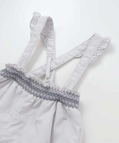 Tartine et Chocolat / タルティーヌ エ ショコラ ベビー・キッズウエア | シーチングスモッキング肩ひも付きブルマベビー(70-90cm) | 詳細4