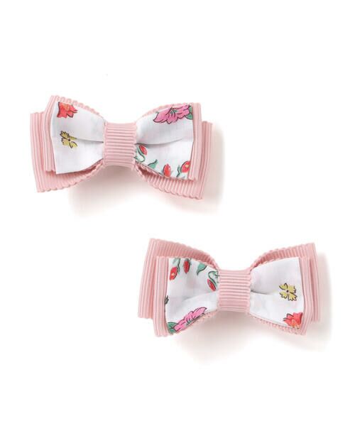 Tartine et Chocolat / タルティーヌ エ ショコラ ベビー・キッズグッズ | 【日本製】【お揃い】リバティ(BluebellFields)プリント ヘアクリップ２点セットベビー（レッド系）