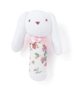 【日本製】【お揃い】リバティ(BluebellFields) タナローン アニマル スティックラトルベビー