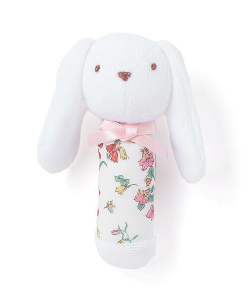 Tartine et Chocolat / タルティーヌ エ ショコラ ベビー・キッズグッズ | 【日本製】【お揃い】リバティ(BluebellFields) タナローン アニマル スティックラトルベビー（レッド系）