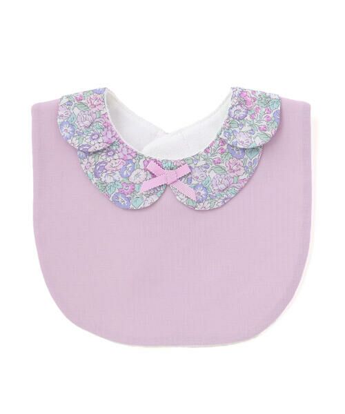 Tartine et Chocolat / タルティーヌ エ ショコラ ベビー・キッズグッズ | 【日本製】【お揃い】リバティ(leontyne dream)プリントタナローンペタル襟付きリボンスタイ（パープル系）