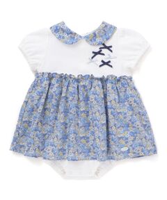 Tartine et Chocolat / タルティーヌ エ ショコラ ロンパース | 【お揃い】リバティ(leontyne dream)プリントタナローンスカート付きリボンカバーオールベビー(70-90cm)