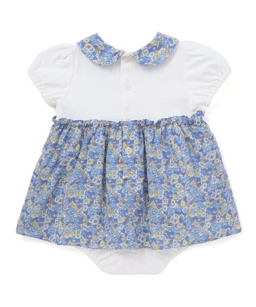 Tartine et Chocolat / タルティーヌ エ ショコラ ロンパース | 【お揃い】リバティ(leontyne dream)プリントタナローンスカート付きリボンカバーオールベビー(70-90cm) | 詳細1