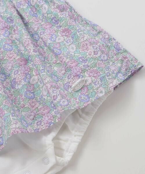 Tartine et Chocolat / タルティーヌ エ ショコラ ロンパース | 【お揃い】リバティ(leontyne dream)プリントタナローンスカート付きリボンカバーオールベビー(70-90cm) | 詳細8