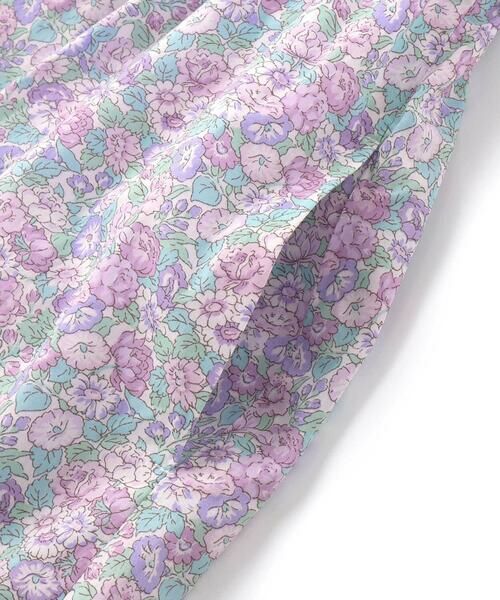 Tartine et Chocolat / タルティーヌ エ ショコラ ミニ丈・ひざ丈ワンピース | 【日本製】【お揃い】リバティ(leontyne dream)プリントタナローン花柄スモッキングワンピース(90~140cm) | 詳細8