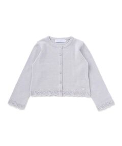 Tartine et Chocolat / タルティーヌ エ ショコラ カーディガン・ボレロ | 【日本製】【お揃い】ドラロン綿飾り編み長袖カーディガン(100~140cm)