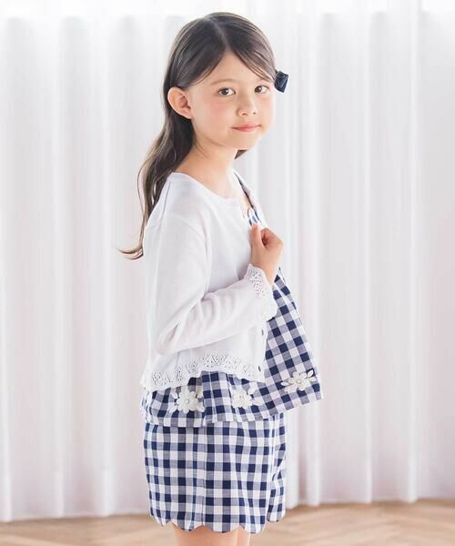 Tartine et Chocolat / タルティーヌ エ ショコラ カーディガン・ボレロ | 【日本製】【お揃い】ドラロン綿飾り編み長袖カーディガン(100~140cm) | 詳細2