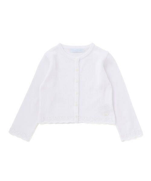 Tartine et Chocolat / タルティーヌ エ ショコラ カーディガン・ボレロ | 【日本製】【お揃い】ドラロン綿飾り編み長袖カーディガン(100~140cm) | 詳細3