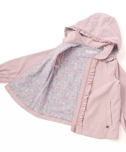 Tartine et Chocolat / タルティーヌ エ ショコラ その他アウター | 【お揃い】フード取り外しxタフタxリバティ(leontyne dream)タナローンジャケット(90~140cm) | 詳細12