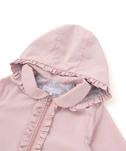 Tartine et Chocolat / タルティーヌ エ ショコラ その他アウター | 【お揃い】フード取り外しxタフタxリバティ(leontyne dream)タナローンジャケット(90~140cm) | 詳細5