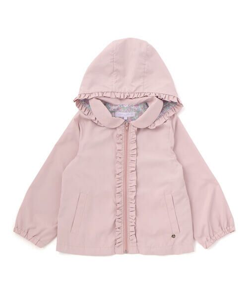 Tartine et Chocolat / タルティーヌ エ ショコラ その他アウター | 【お揃い】フード取り外しxタフタxリバティ(leontyne dream)タナローンジャケット(90~140cm)（ピンク）