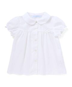 コットンシャンブレー襟付きパフスリーブブラウス(100~140cm)