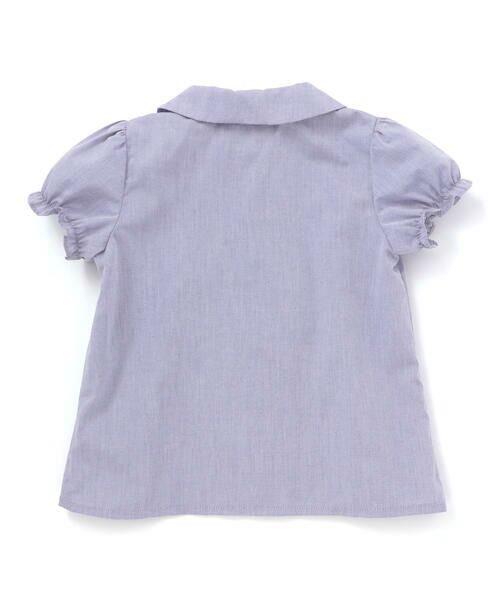 Tartine et Chocolat / タルティーヌ エ ショコラ シャツ・ブラウス | コットンシャンブレー襟付きパフスリーブブラウス(100~140cm) | 詳細3