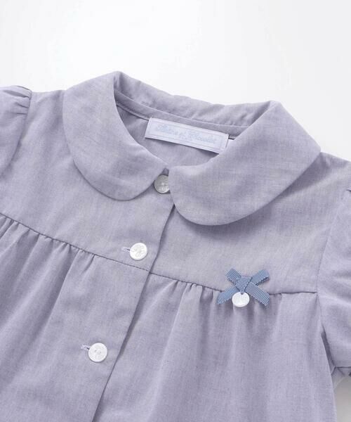 Tartine et Chocolat / タルティーヌ エ ショコラ シャツ・ブラウス | コットンシャンブレー襟付きパフスリーブブラウス(100~140cm) | 詳細4