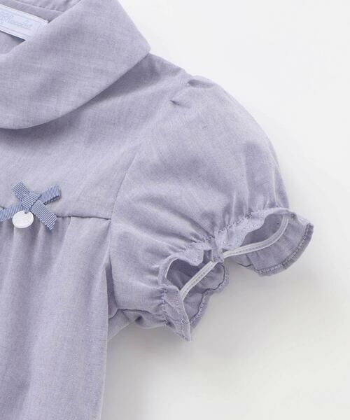 Tartine et Chocolat / タルティーヌ エ ショコラ シャツ・ブラウス | コットンシャンブレー襟付きパフスリーブブラウス(100~140cm) | 詳細6