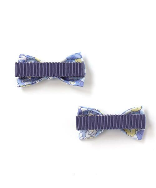 Tartine et Chocolat / タルティーヌ エ ショコラ カチューシャ・カチューム・その他 | 【日本製】【お揃い】リバティ(leontyne dream)プリントタナローンリボン型ヘアクリップ2点セット | 詳細1