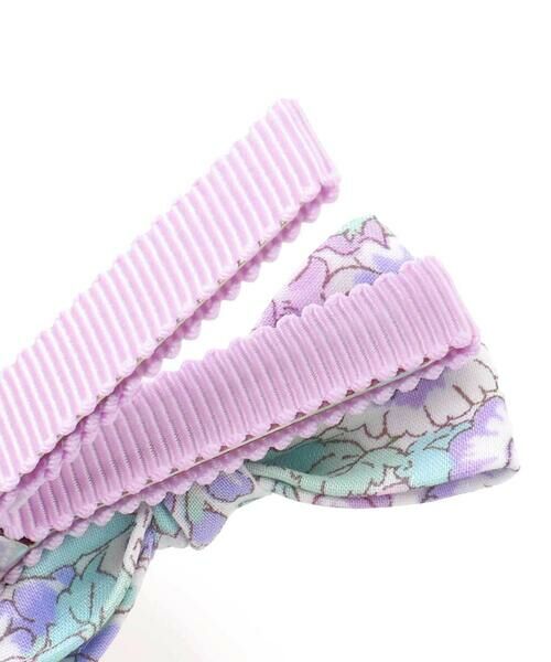 Tartine et Chocolat / タルティーヌ エ ショコラ カチューシャ・カチューム・その他 | 【日本製】【お揃い】リバティ(leontyne dream)プリントタナローンリボン型ヘアクリップ2点セット | 詳細5