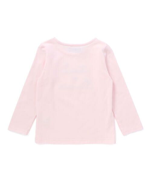 Tartine et Chocolat / タルティーヌ エ ショコラ Tシャツ | リバティ(leontyne dream)プリントタナローン蝶々アップリケロゴ長袖Tシャツ(100~140cm) | 詳細1