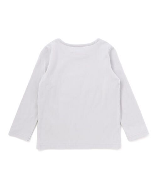 Tartine et Chocolat / タルティーヌ エ ショコラ Tシャツ | リバティ(leontyne dream)プリントタナローン蝶々アップリケロゴ長袖Tシャツ(100~140cm) | 詳細3