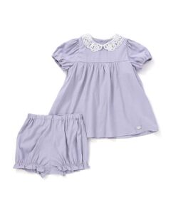 Tartine et Chocolat / タルティーヌ エ ショコラ ベビー・キッズウエア | 【お揃い】襟レースシャンブレーワンピース＋ブルマ 2点セットベビー(70~90cm)