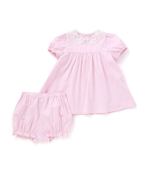 Tartine et Chocolat / タルティーヌ エ ショコラ ベビー・キッズウエア | 【お揃い】襟レースシャンブレーワンピース＋ブルマ 2点セットベビー(70~90cm) | 詳細2