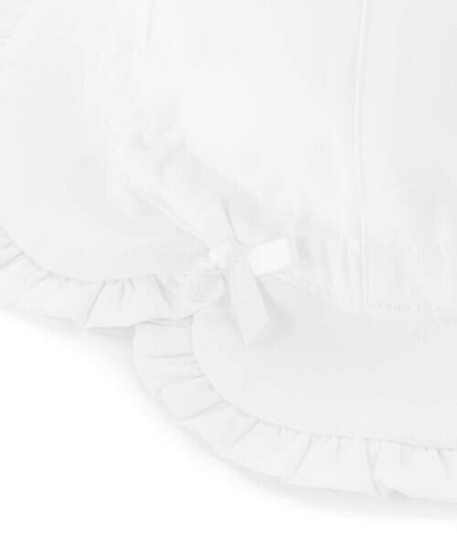 Tartine et Chocolat / タルティーヌ エ ショコラ ベビー・キッズグッズ | 【UVカット】【日本製】シャンブレーギャザーフリルリボンハットベビー(44~48cm) | 詳細2